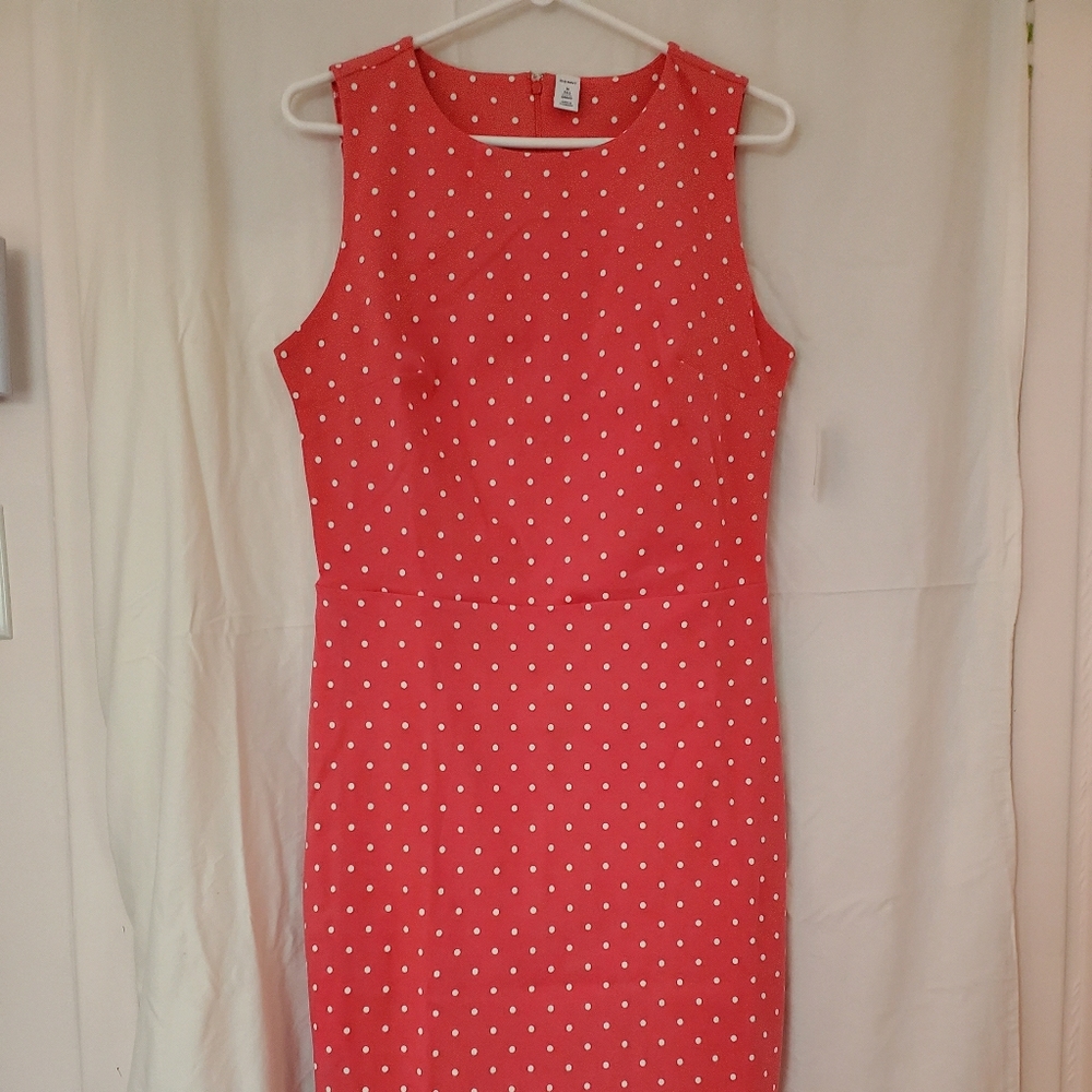 NWT Coral polka dot Old Navy shift M tall